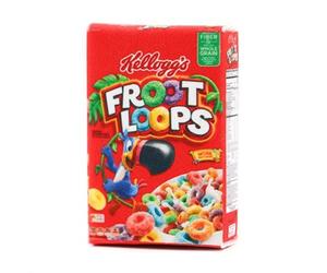 2 x MyTinyWorld Dolls House Miniature Modern Froot Loops Cereal Box, 1:12 Scale