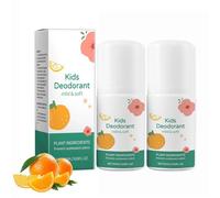 2 x Natural Deodorant for Children, Roll-On Deodorant for Teenagers, Natural Fragrance Protection, Mild and Gentle, Hypoallergenic, Prevents Dry Skin, Body Deodorant for Children and Teenagers, 100 ml