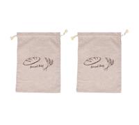 2 x Natural Linen Bread Bags, 38 x 30 cm, Reusable Bread Storage Bags, Keeps Bread Fresh, Food Storage, Reusable Linen Bags, Homemade Bread Bags