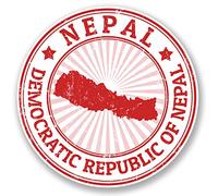 2 x Nepal Vinyl Sticker Decal Travel Luggage Tag Bike Flag Laptop Car Bike #4725 (10cm x 10cm)