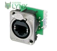 2 x Neutrik NE8FDV-YK EtherCON RJ45 Chassis Panel Socket. IDC Punchdown Ethernet
