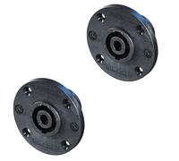 2 x Neutrik NL4MPRXX Speakon 4 Pole Chassis Round Connector