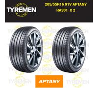 2 X New 205/55R16 91V APTANY RA301 2055516 205 55 16 HIGH PERFORMANCE BRAND NEW