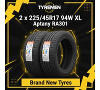 2 X New 225/45R17 94W APTANY RA301 2254517 225 45 17 BRAND NEW HIGH PERFORMANCE