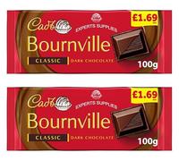 2 x New Cad Bournville Classic Dark Chocolate Bar £1.69 PMP 100g Perfect for Sharing and Gifting For Everyone