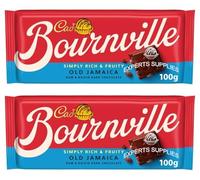 2 x New Cad Bournville Old Jamaica Dark Chocolate Rum & Raisin Bar Perfect For Sharing and Gifting for Christmas and New Year