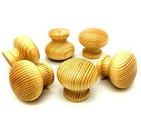 2 x New Solid Pine 47mm Deluxe Cupboard knobs by Swish.