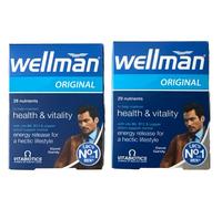 2 x NEW Vitabiotics Wellman Original Multi Vitamin Minerals for Men 30's