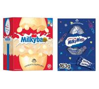 2 x NewMilky bar White Chocolate Easter Egg 180g & Milky Way Large Milk Chocolate Easter Egg 163g - Easter Eggs Gifts for Women Men & Kids - Easter Egg Hunts 2026