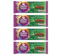 2 x NewQuality Street Purple One Chocolate Sharing Bar 87g & Green Triangle Chocolate Sharing 84g Suitable for Vegetarians Perfect For Gifting For Christmas (x4, Green Triangle Bar 84g)