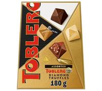 2 x NewTobleron Assorted Diamond Chocolate Truffles 180g, Includes Milk, Dark & Golden Caramel Praline Truffles, Christmas Treat for Gifting