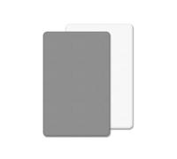 2 x Next to Me Crib Fitted Sheets (85 x 51 cm) | Hypoallergenic, Ultra Soft Brushed Microfibre Oeko-tex Standard100 Sheets | Comfy & Breathable Sheets For Girl & Boy (White & Grey, 85 x 51 cm)