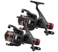 DNA Leisure 2 x NGT Carp Coarse CKR50 Reels with 1 Ball Bearing 1BB with Rear Drag Anti-Twist Big Line Roller