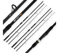 2 x NGT Carp Max 12ft 3pc Carp Rod 2.75lb Test Curve Fishing Tackle Black