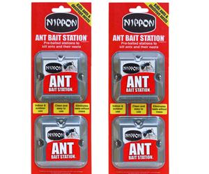 2 x Nippon Ant Bait Station Twin - nippon ant killer Ant Bait Station outdoor, ant nest killer bait stations also use as ant killer indoor, home, gar