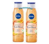 2 x NIVEA Fresh Blends Apricot Shower Gel 300ml Apricot-Scented Mango Rice Milk