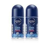 2 x NIVEA MEN Cool Kick Extra Dry Roll On Cool Active 72H Anti Perspirant 50ml