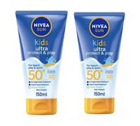 2 X NIVEA SUN KIDS ULTRA PROTECT & PLAY 50+ 5 STAR UVA PROTECTION 150ML (5C)