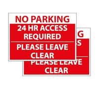 2 x No Parking Sign - A4 - Aluminium Composite Sign