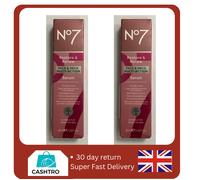 2 X No7 Restore and Renew Face & Neck Multi-Action Serum 30ml (total 60ml)