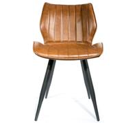 2 x Norwich Vintage Tan Leather Dining Chair