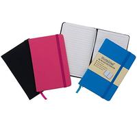 2 X notables A6 Lined Ruled Notebook with Leather Effect Cover