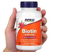 2 x NOW Foods, Biotin, 5,000 mcg, 120 Veg Capsules