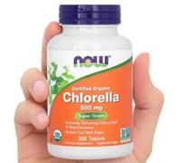 2 x NOW Foods, Certified Organic Chlorella, 500 mg, 200 Tablets