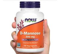 2 x NOW Foods,D-Mannose, 500 mg 120 Veg Capsules