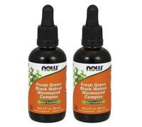 2 x Now Foods, Fresh Green Black Walnut Wormwood Complex, 2 fl oz = 4 fl oz