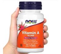2 x NOW Foods,Vitamin A,3,000 mcg (10,000 IU),100 Softgels