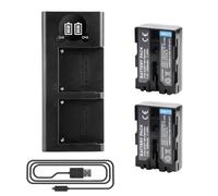 2 X NP-FM500H Replacement Battery and Dual Charger Compatible with Sony A57 A58 A65 A77 A100 A200 A200K A200W A300 A350 A450 A500 A550 A560 A580 A700 A850 A900 A900 ILCA-77M2 SLT-A99 Alpha A99 II