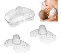2 x nursing caps, mam and case, nursing cap L, breastfeeding cap L, breastfeeding cap size L, for maximum skin contact between mother and child