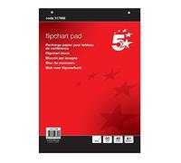2 x Office Flipchart Pad Perforated 40 Sheets A1 Plain