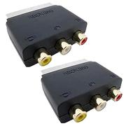 2 x Official Microsoft RCA Female to SCART Male Plug Adapter/Converter TV, VCR