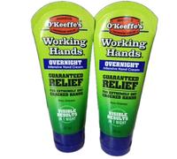 2 X O'Keeffe's Working Hands Overnight Intensive Hand Cream 80ml Cracked Hands