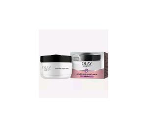 2 X OLAY SET NOURISHING NIGHT MSSK & DAY CREAM NEW BOXED FREE P&P 2 ITEMS