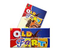 2 x Old Fart - Funny Chocolate Novelty Wrappers Insults Joke Valentines Fathers Mothers Day Birthday Secret Santa Gift Present Rude (Chocolate Bar Not Included)