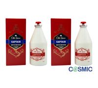 2 X Old Spice Captain Aftershave Lotion Splash On 100ml For Men