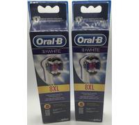 2 x Oral-B 3D White 8 Pack Replacement Toothbrush Heads, Total 16 Heads Free P&P