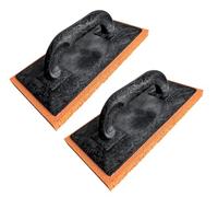 2 x Orange Rubber Sponge Float 280x140x18 mm Rubber Rough Coarse Texture Sponge for Plastering Rendering Skimming (2 Pack)