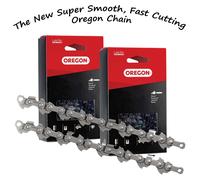 2 x Oregon 16" Saw Chain 56 DL 91P056E 3/8" Low Profile x 0.050" (1.3mm) 91PX