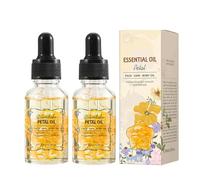 2 x Organic Hair Oil, Natural Body Massage Oil, Nourishes and Regenerates Skin Vitality, Smooths Frizzy Hair and Gives It Shine Essence for Women, 30 ml (One Size, Marigold Flowers)