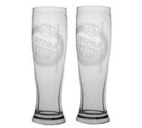 2 x Original Amstel Pint Glass CE Marked 568 Mililitre / 20 Ounce (2 Glasses)