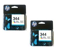 2 x Original HP Ink No. 344 Deskjet 5740 6540 6620 6940 Photosmart 8050 -8750