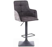 2 x Orion Suede Dark Grey Effect Bar Stool