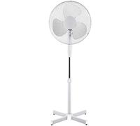 2 X OSCILLATING PEDESTAL AIR COOLING ELECTRIC FAN EXTENDABLE ADJUSTABLE STAND, White