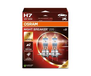2 x OSRAM H7 NIGHT BREAKER 220 (+220%) Car Headlight Bulbs 477