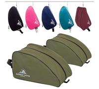 2 x Outdoor World Premium Boot Bag - Water-Resistant 600D Polyester Shoe & Boot Storage for Hiking, Walking, Football, Golf & Gym - Fits Up to UK Size 13 - Wide Zip Opening & Carry Handle (2 x Olive)