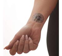 2 x"OWNED BY MASTER" temporary tattoo lettering in black - Fetish kinky BDSM tattoo (2)